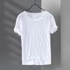 Men T-shirt Round Neck Quick-drying Color Thin Loose Short Sleeve Pure Pullover Casual Streetwear Daily Wear Sport Top