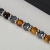 Handmade tiger Eye Gemstone Bracelets Daily Men Bead Bracelet Luxury Stainless Steel Anti Turnish Jewelry  ALN25122807