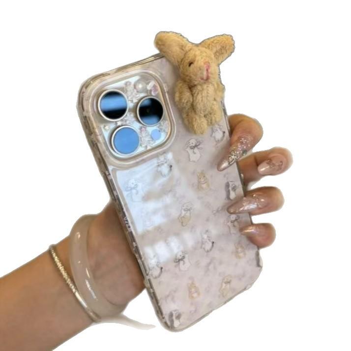 Милый кролик основа Подходит для чехла для мобильного телефона Apple 16promax IPhone 15 Новая модель 13