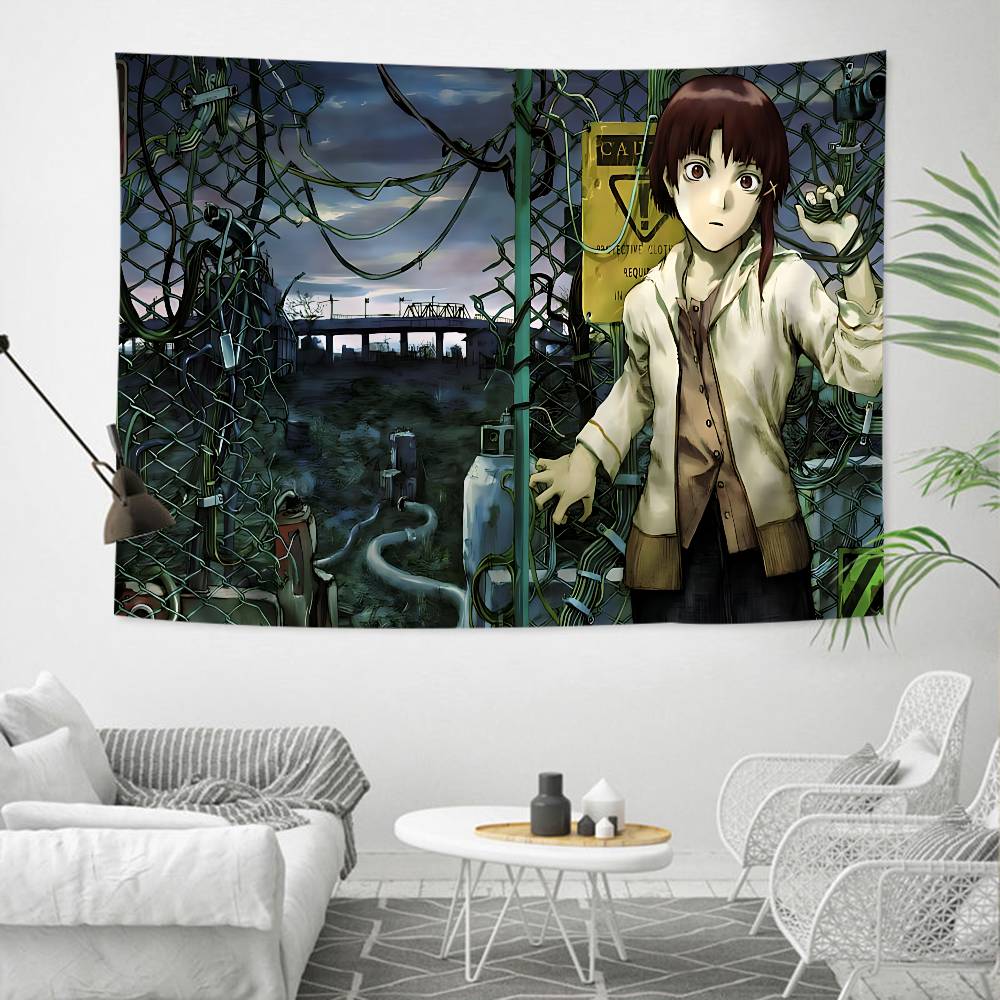 Serial Experiments Lain Cartoon Tapestry Home Decoration Hippie Bohemian Decoration Divination Home Decor