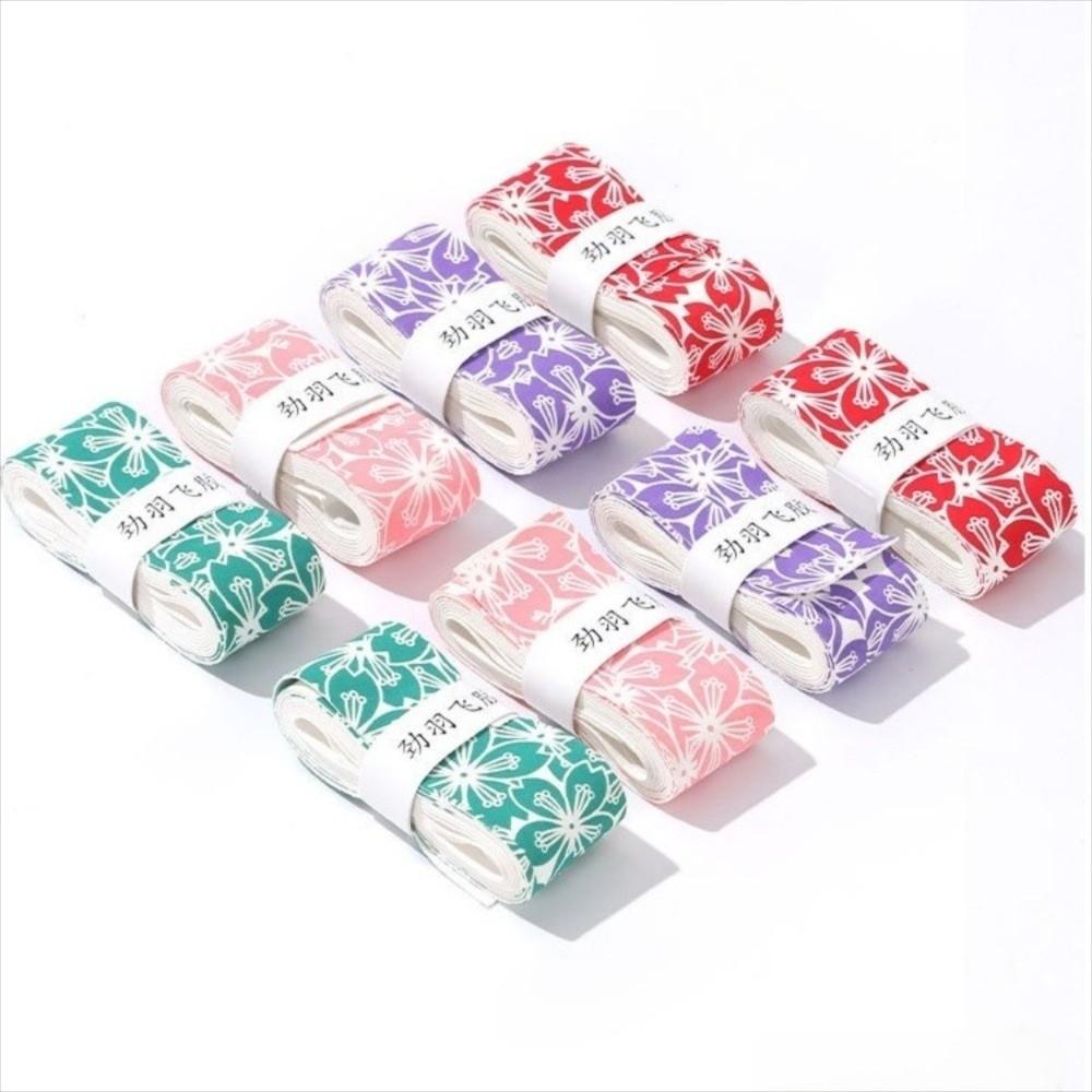 Sakura Print Badminton Racket Grips Wrap Sweat-Absorbent Quickly Self-adhesive Grip
