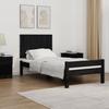 824837 vidaXL Wall-mounted Headboard Black 95.5x3x60 Cm Solid Pine Wood