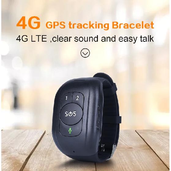 RF-V48 Waterproof 4G LTE GSM Elderly Child SOS Button Wristband Emergency Alarm GPS Tracking Heart Rate Blood Pressure Monitor