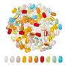 1set 100pcs 10 Colors Transparent Electroplate Glass Beads AB Color Faceted Rectangle Mixed Color 7x4.5x3.5mm Hole: 1.2mm 10pcs/color