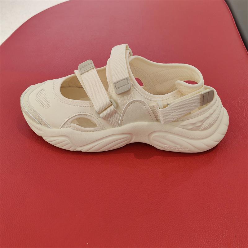 Fashion Thick-Soled Sports Sandals Baotou Hollow Outdoor Summer New Mesh Running Sports Shoes Casual Shoes Beach Shoes