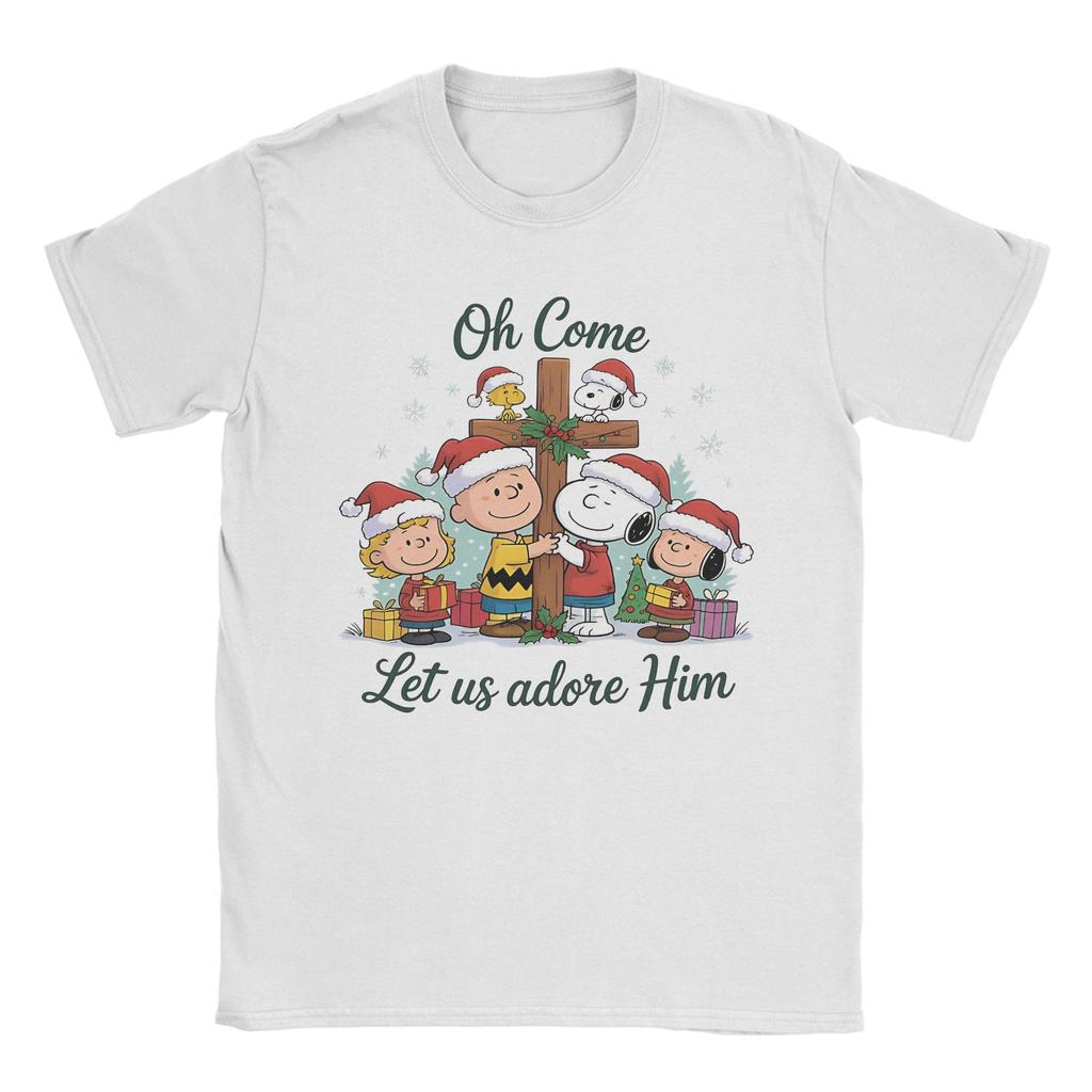 Snoopys Christmas 2025 Snow Winter Tshirt Unisex Women T Shirts Tee Snoopys Marry Christmas Graphic Tshirt Clothing Cotton