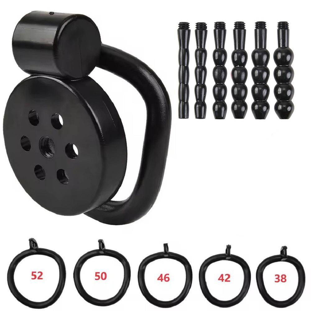 2026 Male Penis Chastity Cage Set Small Chastity Cage 5 Cock Rings With Urethral Sound Plug Penis Bondage Slave Man Sex Toy