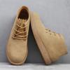 Мужские ботильоны в стиле ретро, универсальные, в британском стиле, помощь, ботинки на шнуровке, натуральная кожа для мужчин, высокие мужские ботинки, замша из коровьей кожи