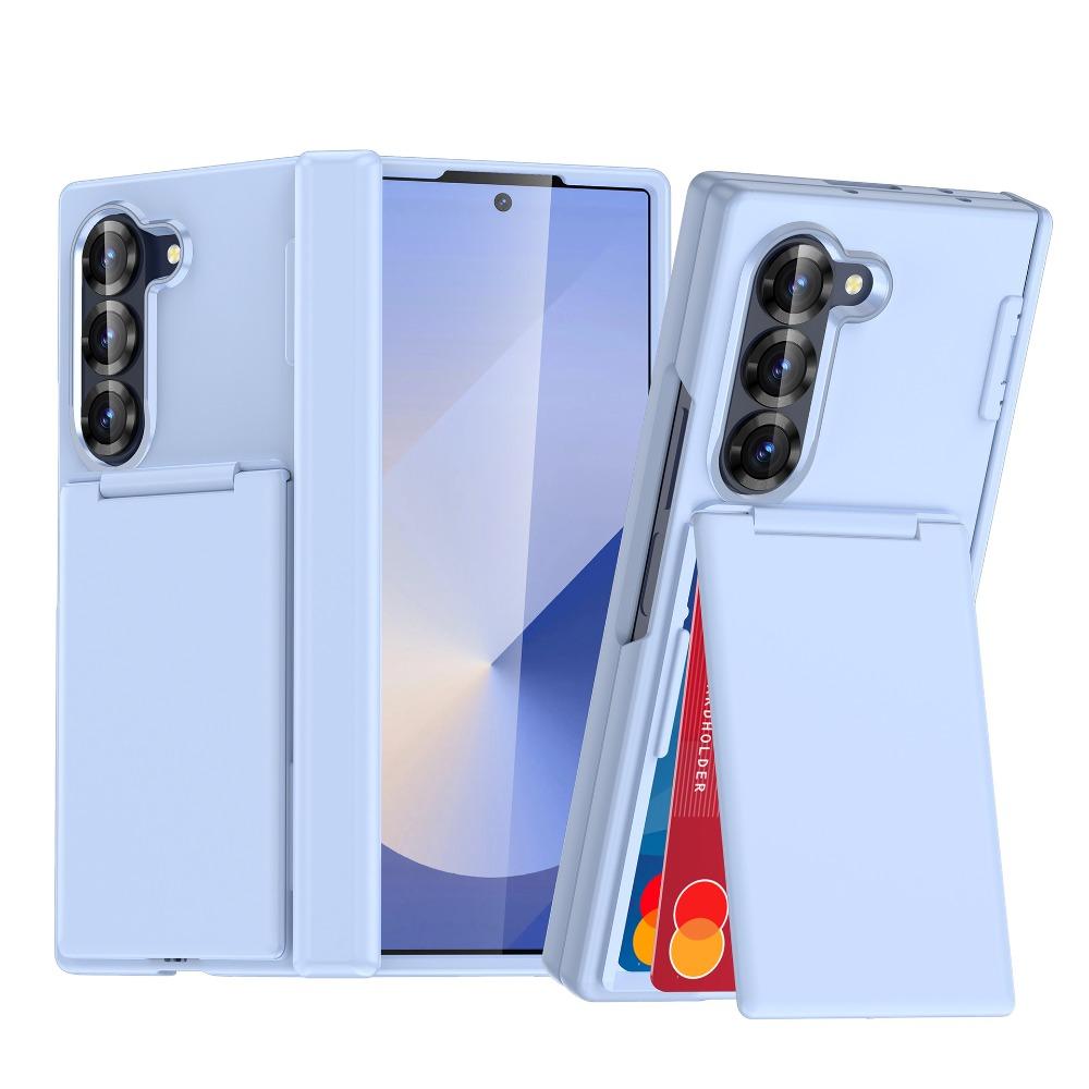 Flip Card Slot Holder Kickstand Phone Case For Samsung Galaxy Z Fold 8 Ultra 7 6 5G Folding Bracket Matte PC Cover