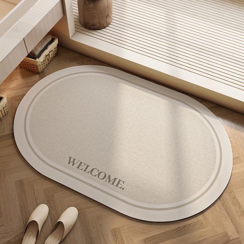 Diatom Mud Waterproof Anti-slip Striped Bathroom Floor Mat