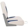 Foldable Boat Seat Set with Blue White Cushion