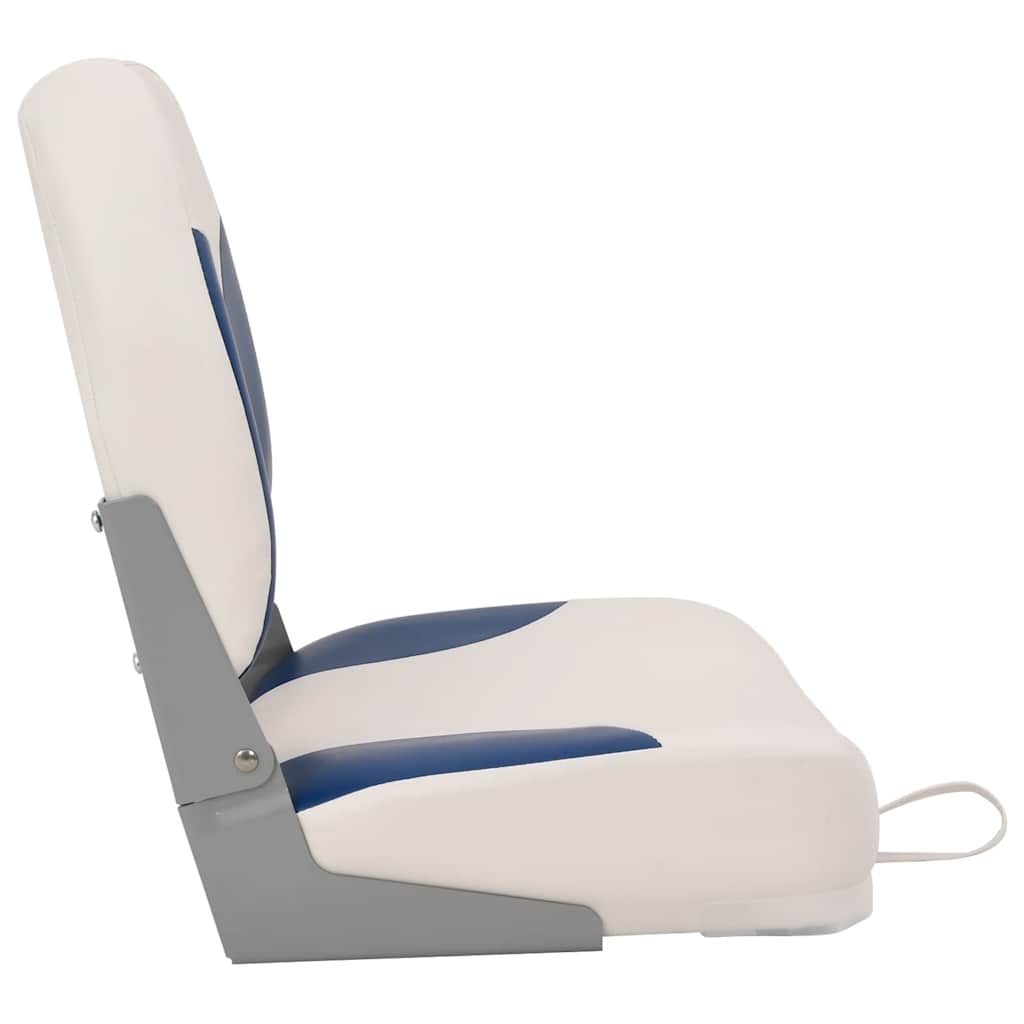 Foldable Boat Seat Set with Blue White Cushion