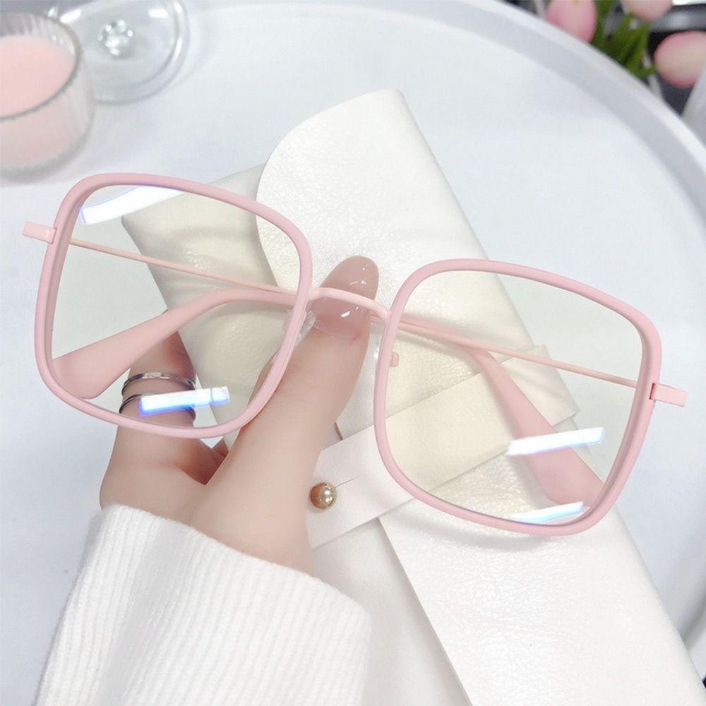 Portable Blue Ray Blocking Anti-Blue Light Glasses Eye Protection Metal Square Eyeglasses Ultralight Pc Frame Eyewear Men Women