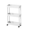 SVOHZAV Kitchen Cart with Casters for Gap Storage, 13cm, 18cm, and 22cm, 3- or 4-Tier, Slim Storage Cart for Refrigerators, Bathrooms, and More (13.5c