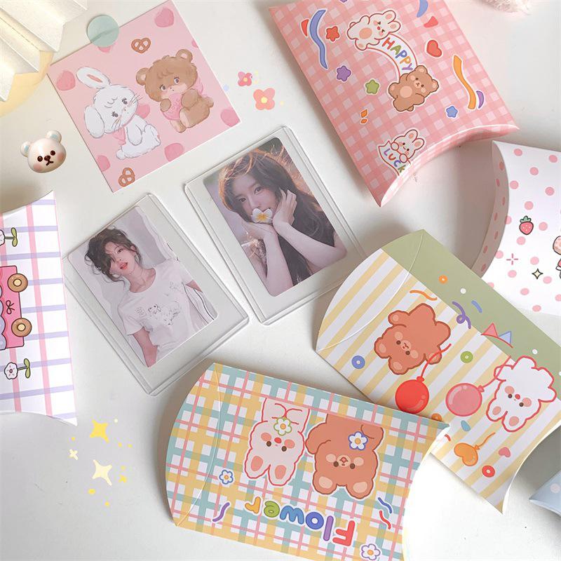 10Pcs Chocolate Candy Pillow Box Paper Cartoon Animal Gift Folding Paper Box Small Gift Packaging Box