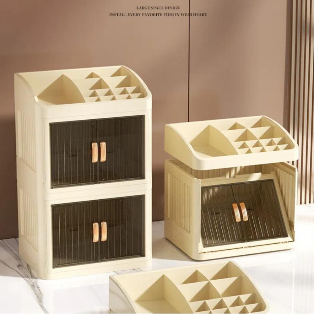 Plastic Makeup Storage Box Multi-Layer Stationery Rack Household Storage Shelf  Cosmetics Organizer