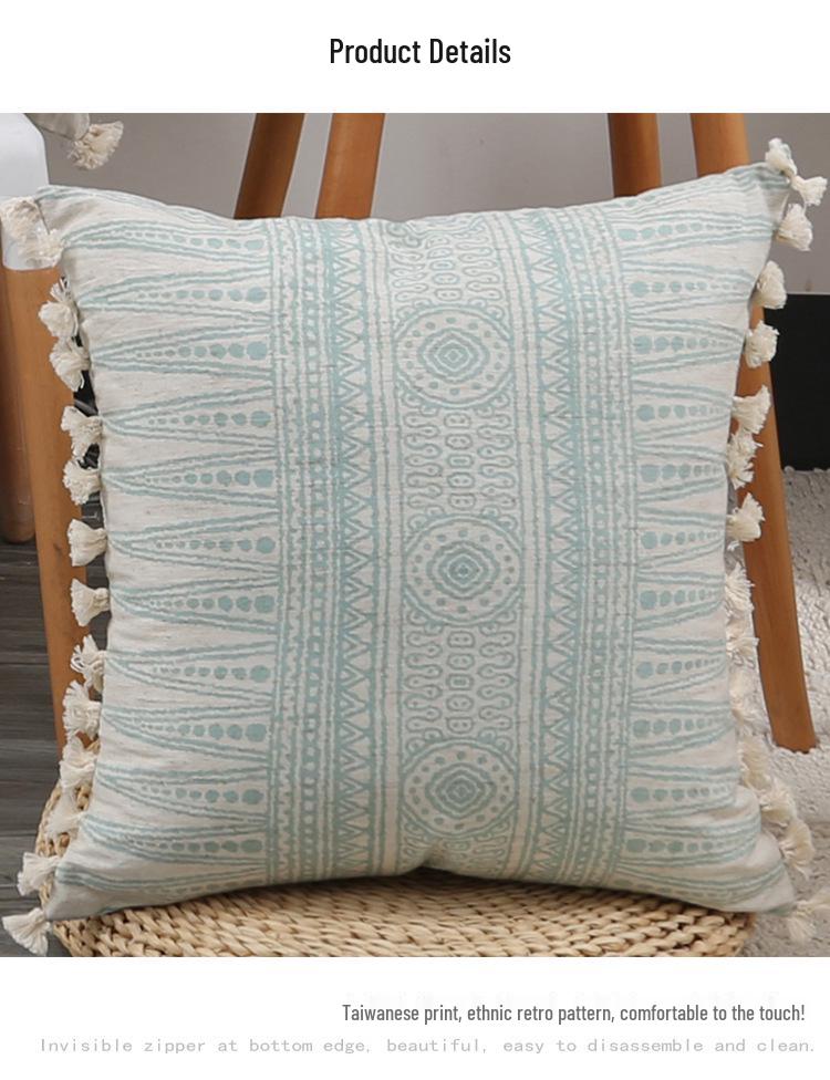 Ретро Кантри Принт Хлопково-Льняная Наволочка-Подушка