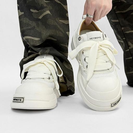 Модная обувь для мужчин Модные парусиновые мужские туфли Увеличивающие рост Повседневные на толстой подошве Кеды на платформе для пары Трендовые кроссовки Zapatos Hombre