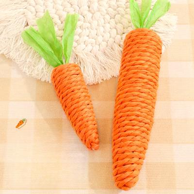 Морковь Кошачья Дразнилка Жевательная и Звуковая Кошачья Игрушка Маленький Котенок Точит Зубы и Когти Саморазвлекающая и Устраняющая Скуку Игрушка для Питомца
