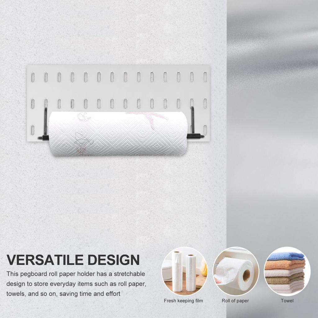 Perforated Paper Roll Holder Towel Hangers Hook Hooks Peg Board Pegboard Shop Stainless Steel Tabletop Accessories