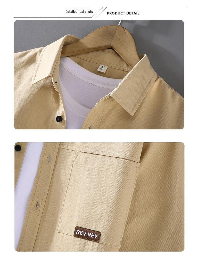 Men's Loose Cotton Retro Japanese Spring Cardigan Shirt Jacket