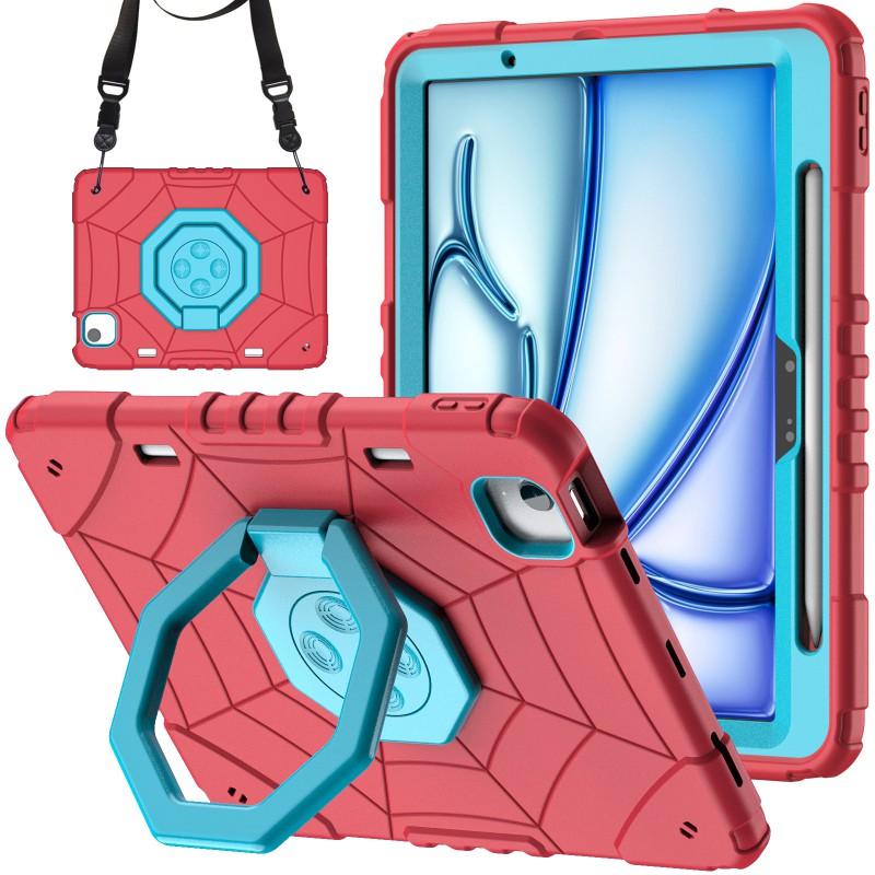 IPad Air 6/7/8 11-inch 2-in-1 Shockproof Case With 360 Rotating Stand Handle Strap