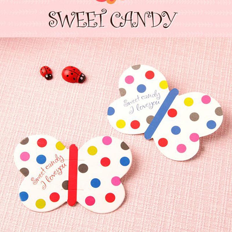 50 шт. вешалка для насекомых декоративная открытка милые насекомые пчелы божья коровка бабочка форма леденец упаковка карта