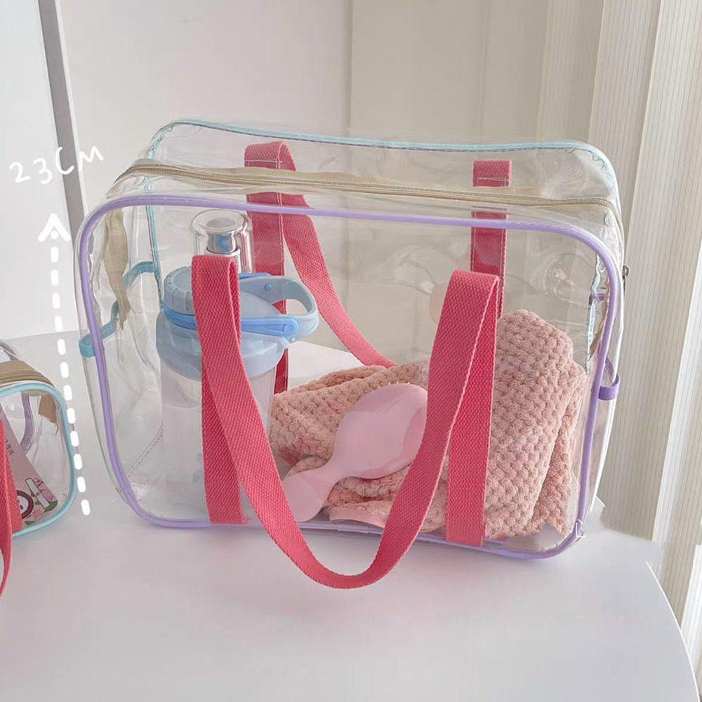 Bag Large Capacity Waterproof Storage Bag Waterproof Beach Bag Transparent Makeup Bag PVC Tote Bag
