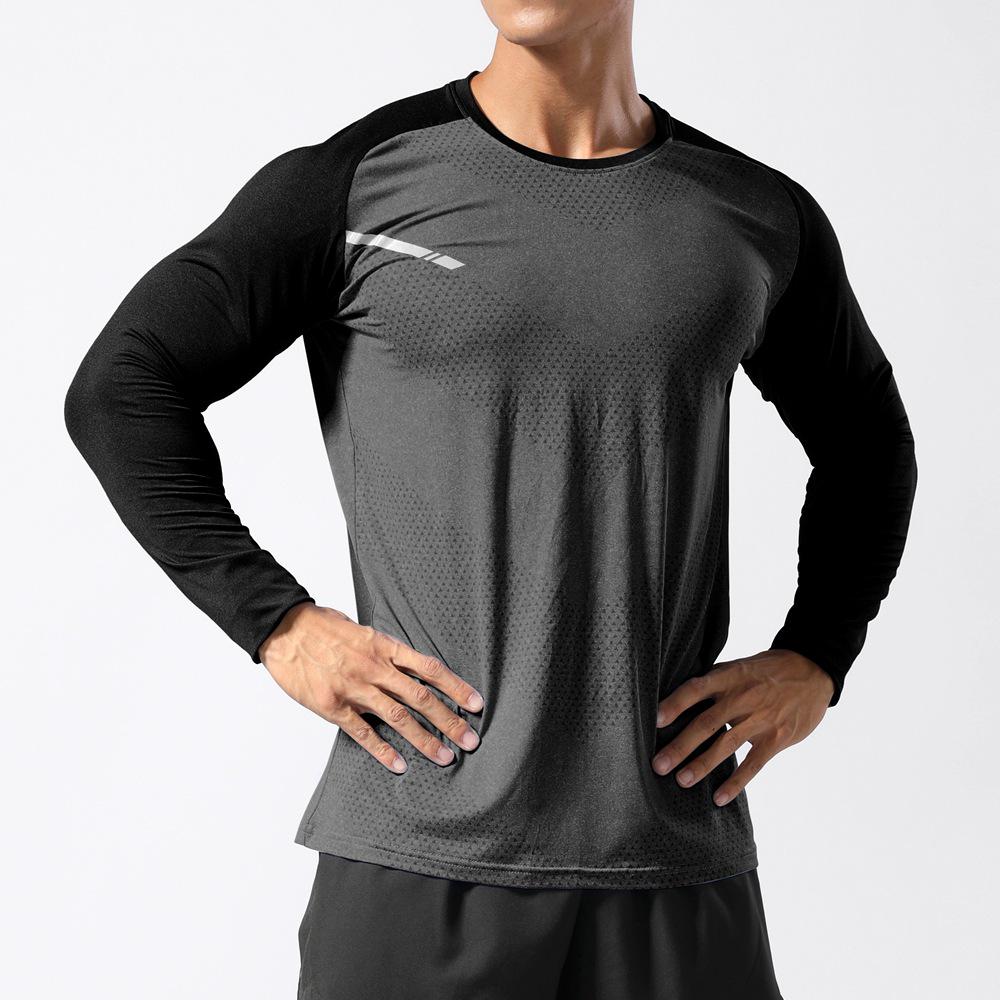 Unisex Long Sleeve Quick-Dry Basketball Training T-Shirt for Autumn/Winter.