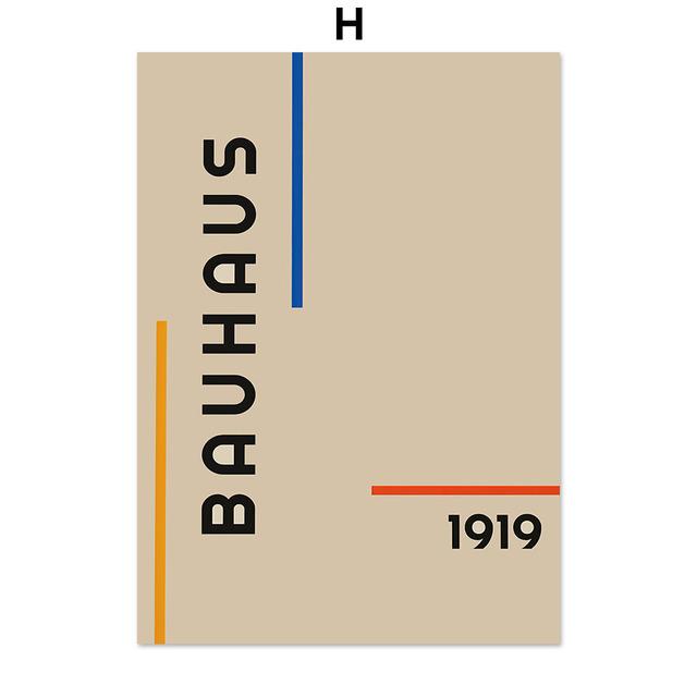 Баухауз Геометрические линии Солнце Море Современный абстрактный скандинавский настенный художественный постер и принты холст картины для декора гостиной