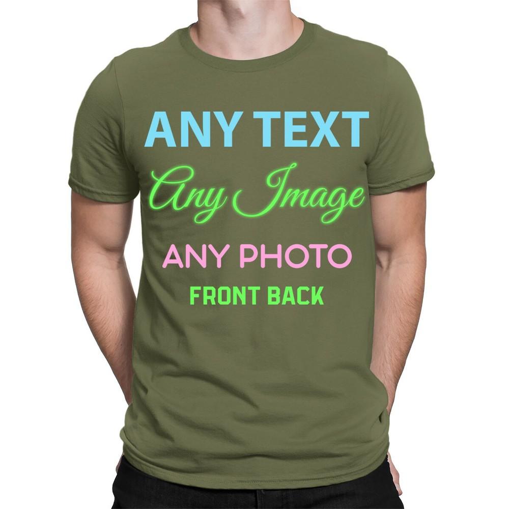 Personalised Your Text Logo Photo Party Custom Mens Womens TShirts TA06 1T9A5