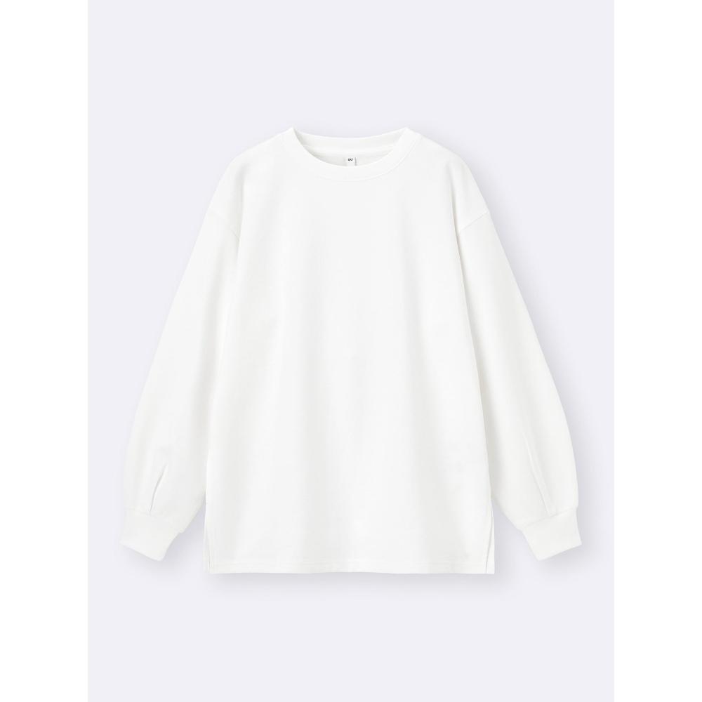 GU by Uniqlo Футболка свободного кроя с длинным рукавом LighT Sweat 
