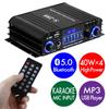 Multifunctional 4ch Audio Amplifier 4 X 40W General Purpose Small Amplifier Microphone Input Compatible Karaoke Compatible MP3 Player Included