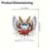 Acrylic Special Shape Easter Cross Diamond Painting Tabletop Ornaments Kit Rhinestones Desktop Ornaments for Home Office Decor