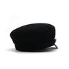 Gold Chain Iron Buckle Big Brim Military Hat Fashion Couple Versatile Black Cap Personality Thin Internet Celebrity Hat