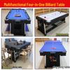 Convertible 4-in-1 Table: Billiards, Ice Hockey, Conference, and Ping Pong