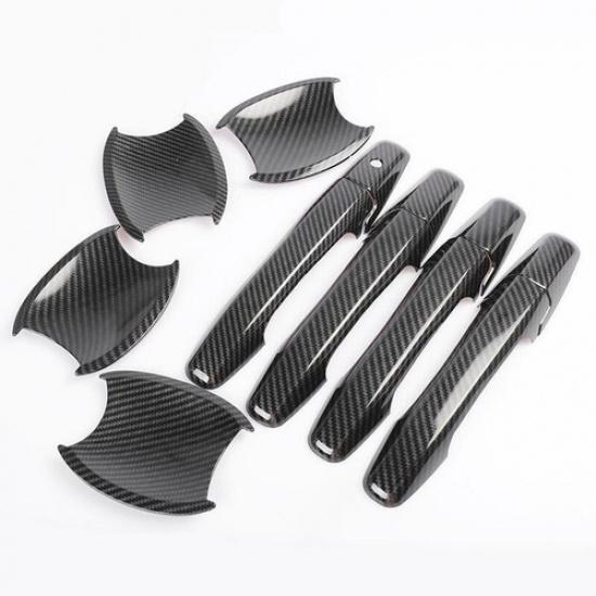 Carbon Fiber Car Door Handle Bowl Cover Trim For Honda CRV 2007-2011 G3 Gen 3th