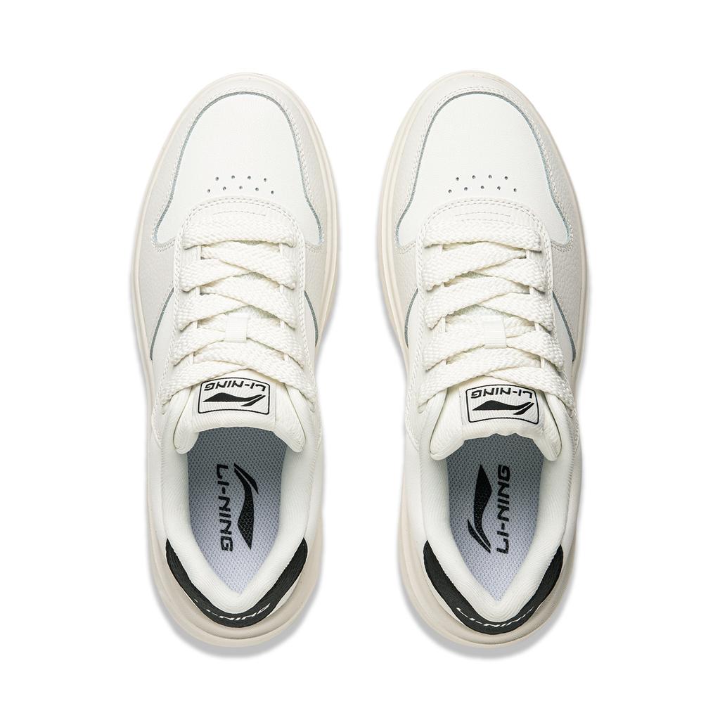 Li Ning Cloud Sky Скользкие, износостойкие, дышащие низкие кеды для скейтборда Мужские Бело-черные AGCU319-3