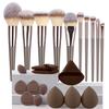 3-20 шт. Премиум Набор Кистей для Макияжа Мягкие Пушистые Beauty Косметические Foundation Макияжа Кисть Тени для век Румяна Кабуки Make Up Инструменты