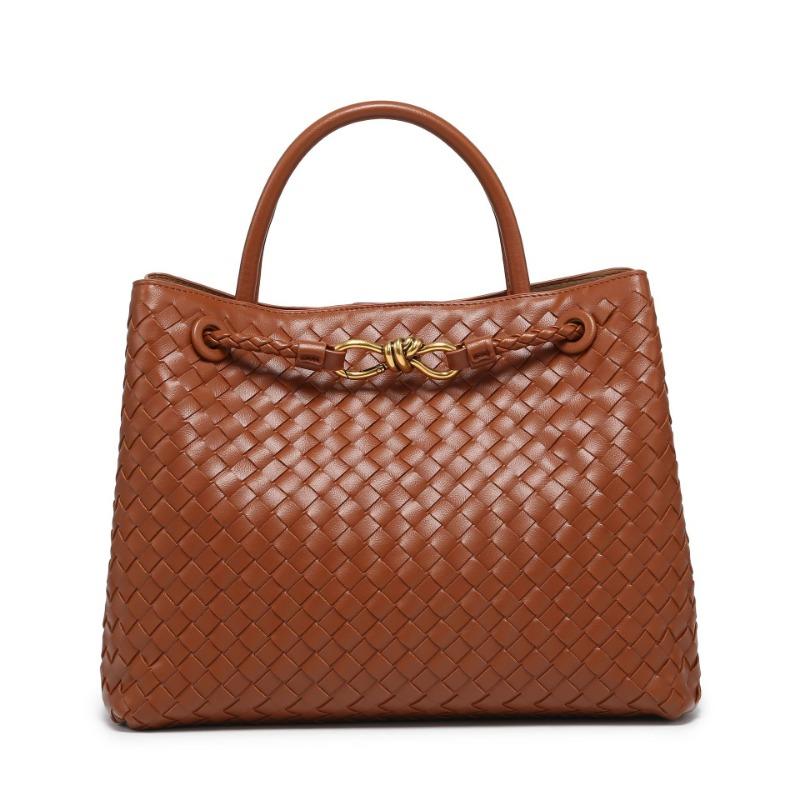 Плетеная сумка ручной работы Сумка на плечо с металлической пряжкой-бабочкой Сумка большой вместимости Кроссбоди