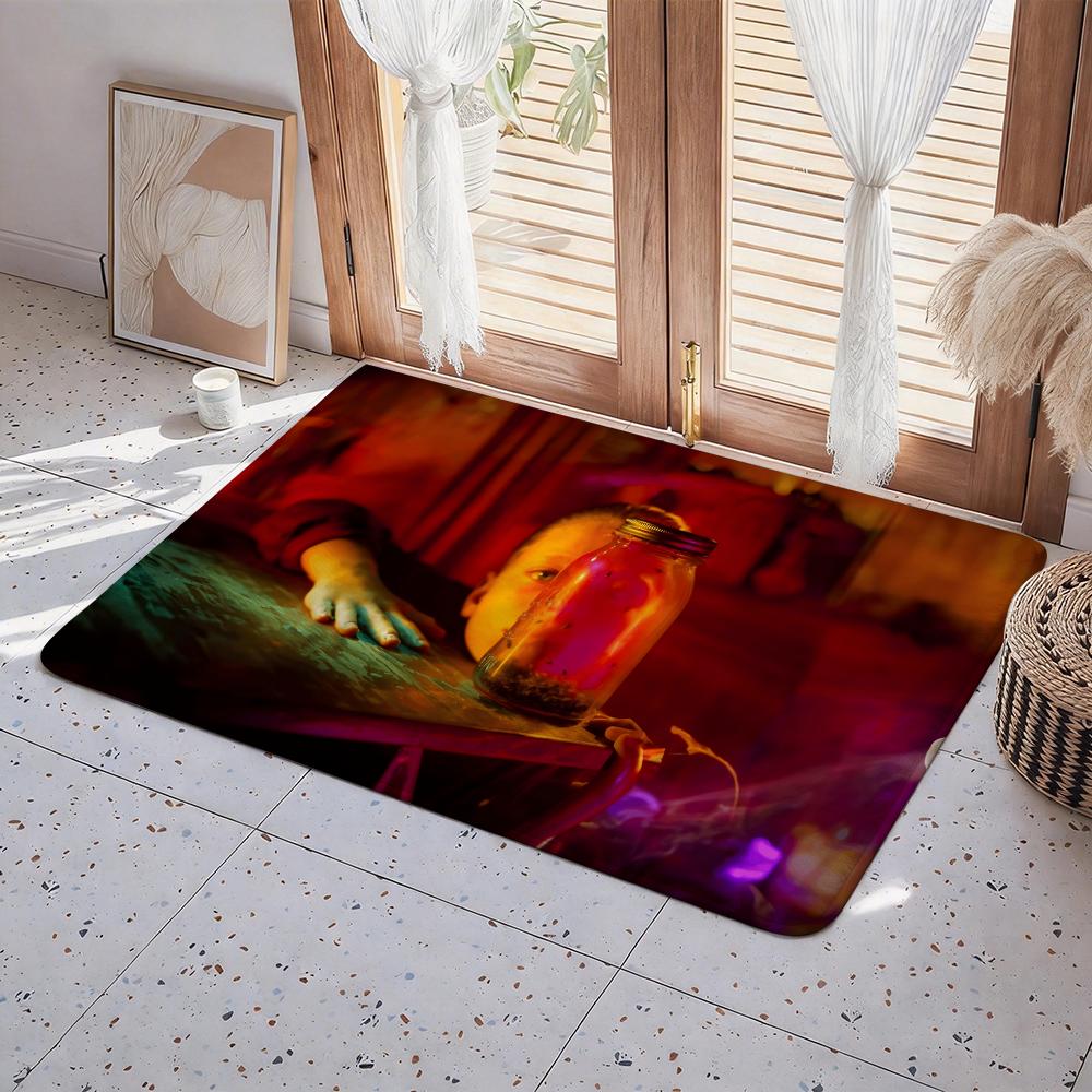 Retro Music Alice In Chains Floor Mat Eco Flannel Doormat Non Slip Odorless Indoor Floor Rug Soft Short Plush Home Mat