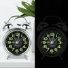 Electronic Alarm Clock Luminous Wind Up Clock 3 Inch Quiet Timer Watch for Seniors Sleepers Bed Desk Room Travel Bedroom