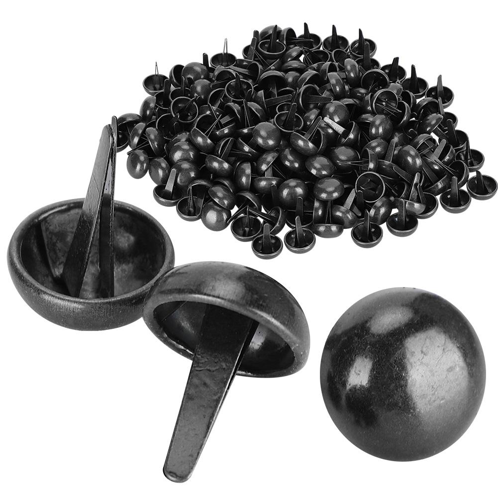 200Pcs Feet Pin Mushroom Shaped Tapered Stud 15mm Hardware Fitting for Leatherware Bag Suitcase