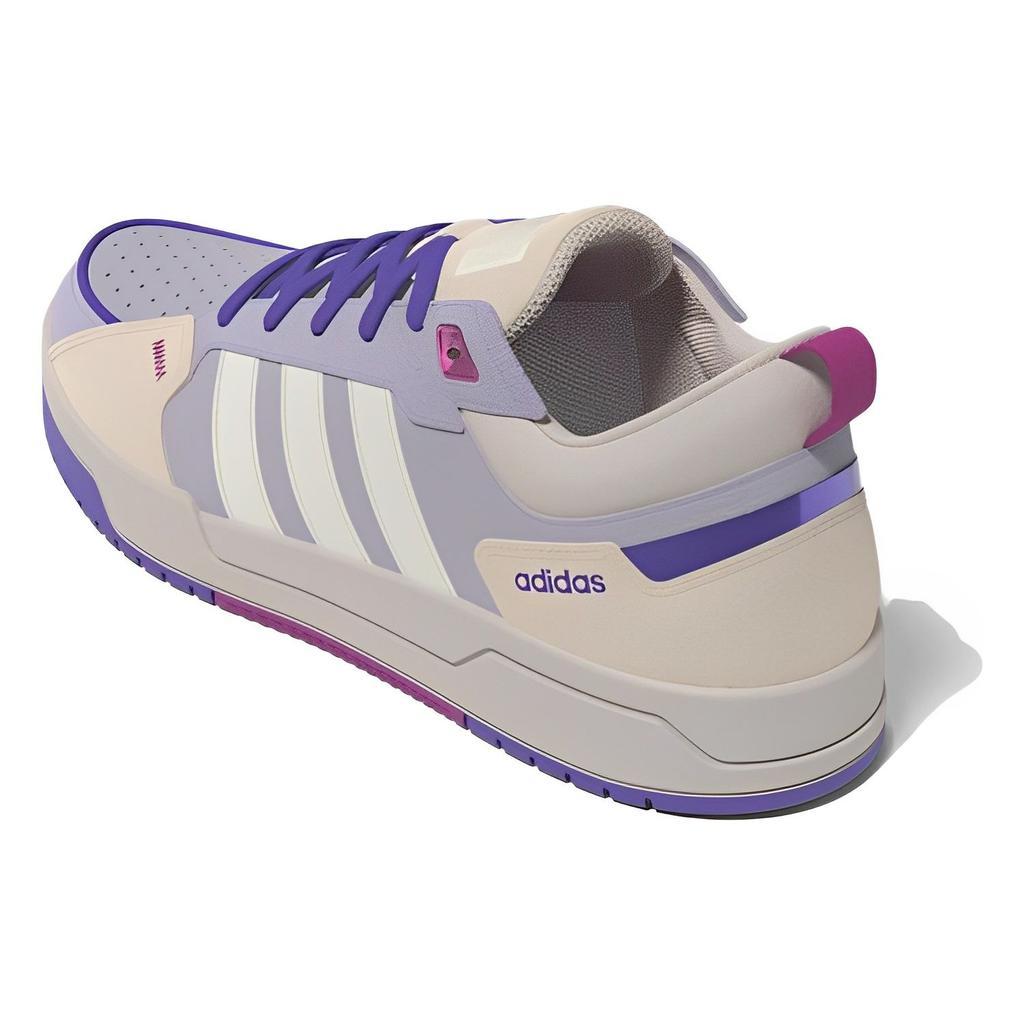 adidas Neo 100Дб Кожа Нескользящие Прочные Легкие Низкие Кеды Женские Кеды для Скейтбординга Фиолетовый Белый HQ4550
