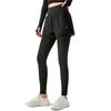 Yomoment Layered Yoga Leggings with and Fit for and Gym Black Women's 2-in-1 Shorts, Sweat-Wicking, Quick-Drying, Body-Contoured Fitness, Running,