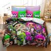 Популярный игровой набор постельного белья Splatoon 2 3D Мультяшный комплект пододеяльника Наволочка Размер: Односпальный, Полуторный, Двуспальный, Евро, Кинг-Сайз Кровать Полиэстер Bed36