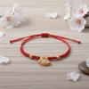 Fortune Lucky Pony Red Rope Chinese Style Horse Pendant Bracelet Red Rope Weave Bracelet  Girls