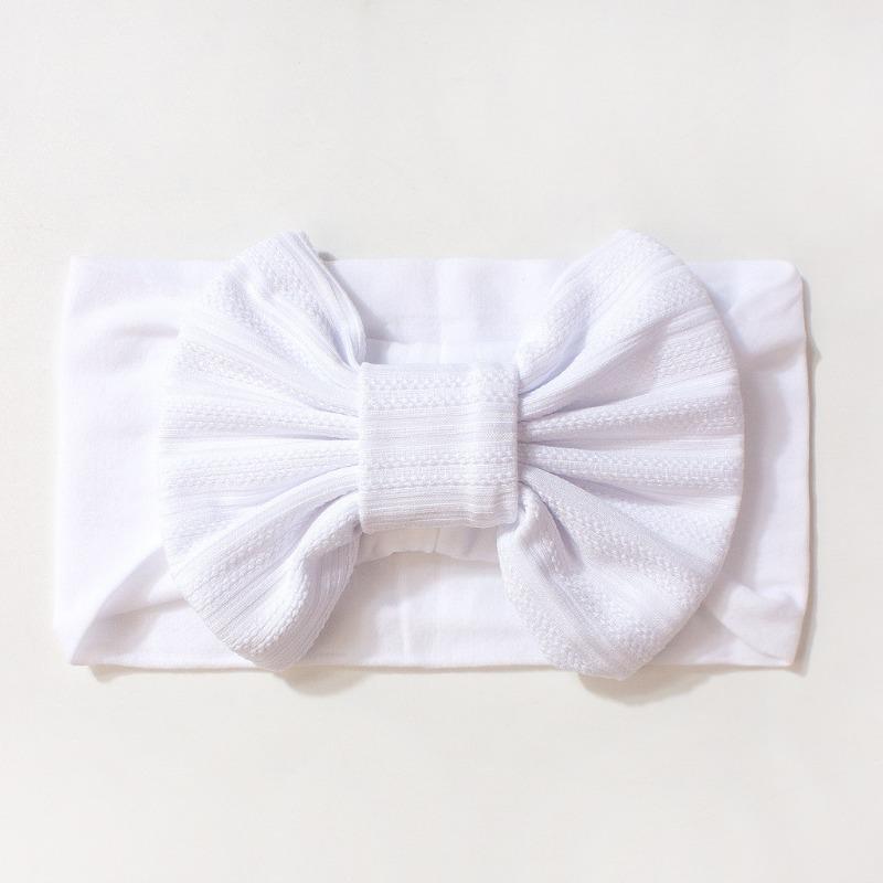 New children's headband, cute solid color bow baby headscarf, thin and comfortable children's hair accessories