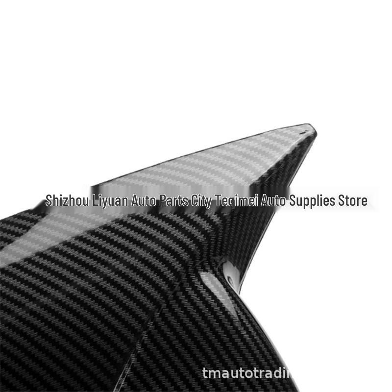 Hyundai I30 Rearview Mirror Cover - Glossy Black Carbon Fiber Pattern