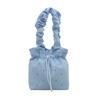 Large Capacity Pleated Tote Bag Versatile Drawstring Handbag Korean Nylon Shoulder Bag  Women's